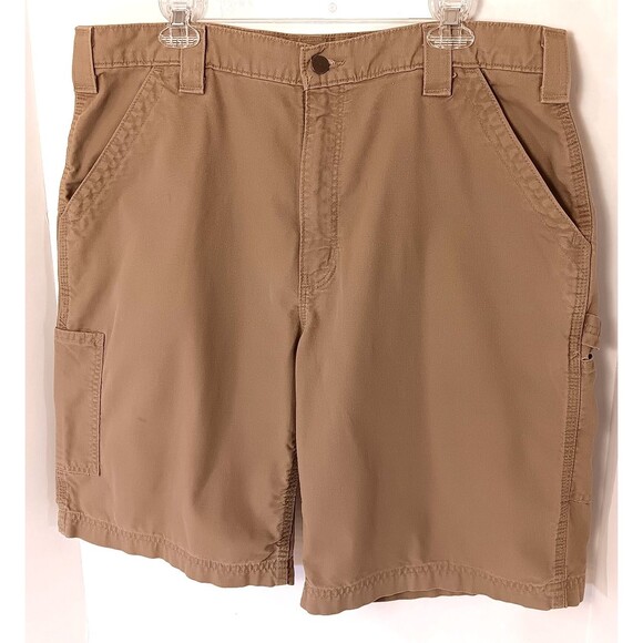Vtg Carhartt Shorts Men 38 Tan Canvas Carpenter Cargo Utility Work Gorpcore 90s - Picture 3 of 10